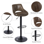 Retro Adjustable Swivel Barstool (Set of 2)