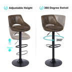 Retro Adjustable Swivel Barstool (Set of 2)