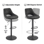 Retro Adjustable Swivel Barstool (Set of 2)