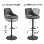 Retro Adjustable Swivel Barstool (Set of 2)