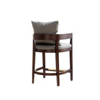 Manhattan Comfort Ritz 34 in. Dark Walnut Beech Wood Counter Height Bar Stool
