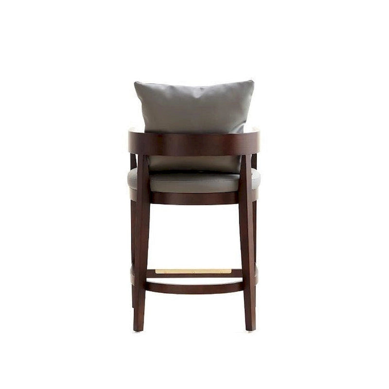 Manhattan Comfort Ritz 34 in. Dark Walnut Beech Wood Counter Height Bar Stool