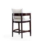 Manhattan Comfort Ritz 34 in. Dark Walnut Beech Wood Counter Height Bar Stool
