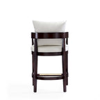 Manhattan Comfort Ritz 34 in. Dark Walnut Beech Wood Counter Height Bar Stool