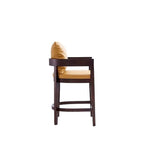 Manhattan Comfort Ritz 34 in. Dark Walnut Beech Wood Counter Height Bar Stool