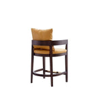 Manhattan Comfort Ritz 34 in. Dark Walnut Beech Wood Counter Height Bar Stool