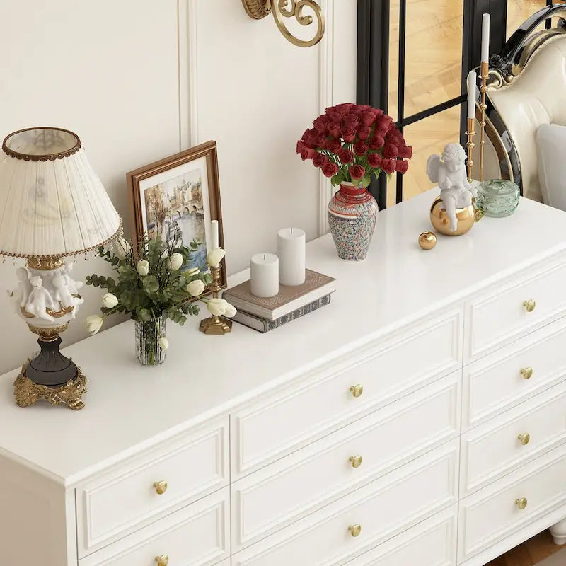 63W Wood Dresser Bedroom Storage Drawer Organizer Closet 12 Drawer