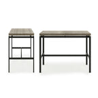 DH BASIC Grey and Black 5-Piece Counter Height Dining Set by Denhour