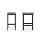 DH BASIC Grey and Black 5-Piece Counter Height Dining Set by Denhour