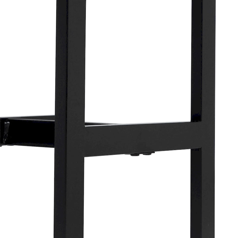 DH BASIC Grey and Black 5-Piece Counter Height Dining Set by Denhour