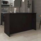 Ginger 59-inch Wide Kitchen Island with 3 Open Shelves and 2 Cabinets