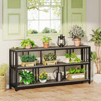 70.9 Narrow Long Console Table, 3 Tiers Sofa Table with Storage Shelves, Entryway Table