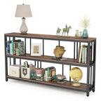 70.9 Narrow Long Console Table, 3 Tiers Sofa Table with Storage Shelves, Entryway Table
