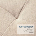 Storage Bench,End of Bed Bench, Linen Fabric Storage Chest with Lift Top, Tufted Ottoman with Storage for Living Room