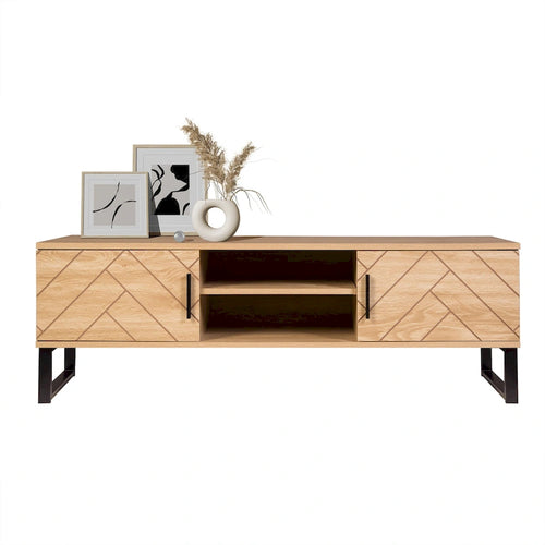 Bali Coastal Modern 2 Drawer Storage TV Stand