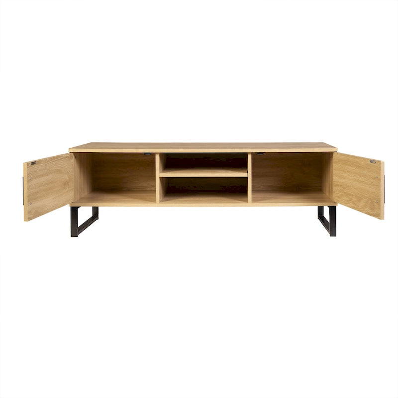 Bali Coastal Modern 2 Drawer Storage TV Stand