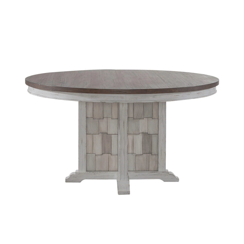 River Place Riverstone White 5 Piece Pedestal Table Set