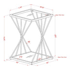 Lopita Contemporary Gold 16-inch Glass 1-Shelf Side Table by Furniture of America