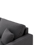 Upholstery Sleeper Sectional Sofa Grey with Storage Space, 2 Tossing Cushions