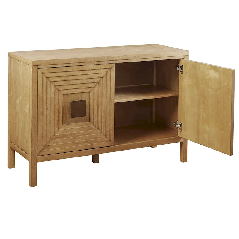 Madison Park Paige Geometric 2-Door Storage Cabinet with Adjustable Shelves