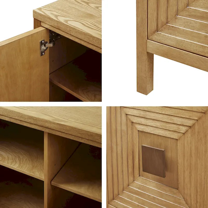 Madison Park Paige Geometric 2-Door Storage Cabinet with Adjustable Shelves