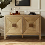 Madison Park Paige Geometric 2-Door Storage Cabinet with Adjustable Shelves