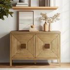 Madison Park Paige Geometric 2-Door Storage Cabinet with Adjustable Shelves