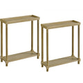 New Ridge Home Goods Harrison Narrow Side Tables, Set of 2, Distressed Oak