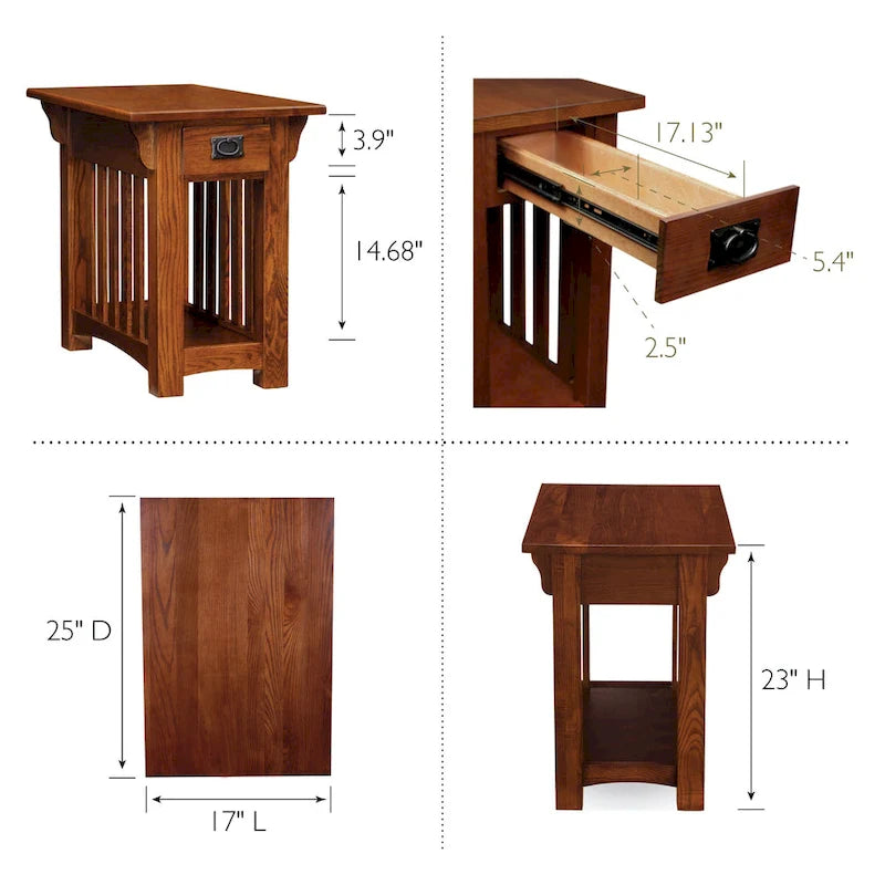Leick Home Mission Impeccable End Table with Drawer