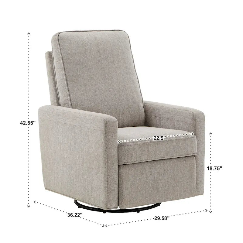 Cadeau Push Back Swivel Recliner Chair by iNSPIRE Q Modern