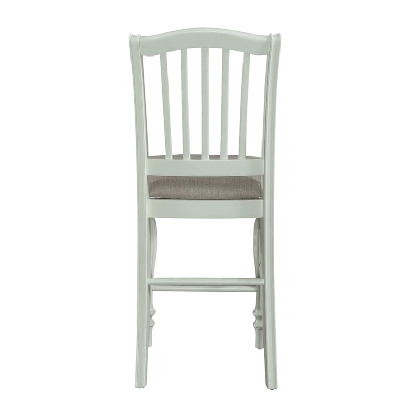 Cumberland Creek Nutmeg White Slat Back Counter Chair (Set of 2)
