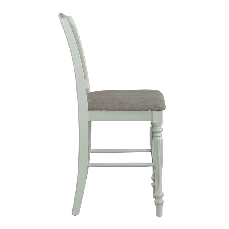 Cumberland Creek Nutmeg White Slat Back Counter Chair (Set of 2)