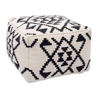 Lizardo Ottoman Beige & Black