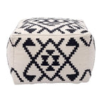 Lizardo Ottoman Beige & Black