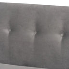 Stewart Mid-Century Velvet Dining Nook Banquette Set(2PC)-Grey