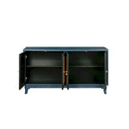 Modern Accent Storage Cabinet Sideboard Wooden Cabinet Console Table with 4 Doors and Adjustable Shelves