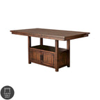Furniture of America Rainier Rustic 75-inch Walnut Counter Height Table
