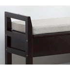 Copper Grove Jessup Espresso Storage Shoe Bench