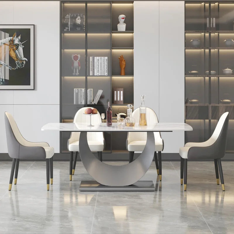 71 Modern Rectangular Sintered Stone Dining Table