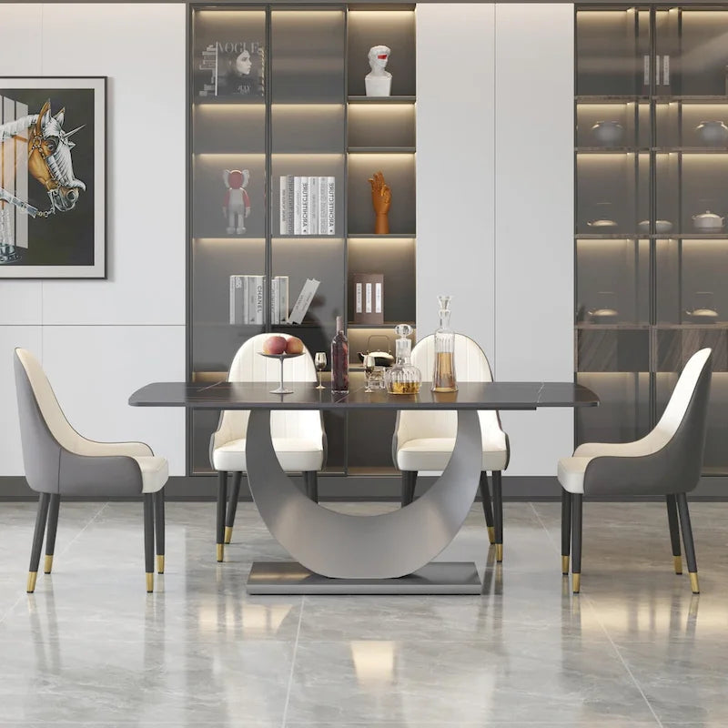 71 Modern Rectangular Sintered Stone Dining Table