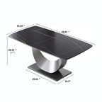 71 Modern Rectangular Sintered Stone Dining Table