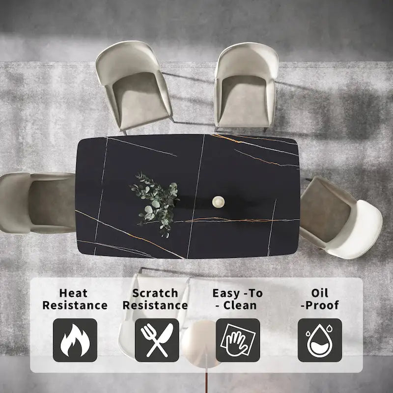 71 Modern Rectangular Sintered Stone Dining Table