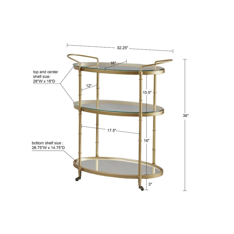 Madison Park Signature Lauren Bar Cart