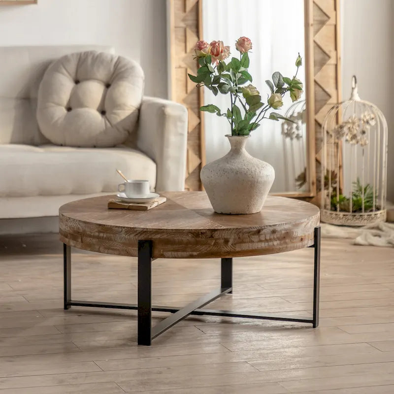 31.29 Modern Retro Splicing Round Coffee Table