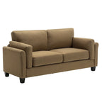 Morden Fort Modern Double Arm Sofa,Deep Seat Couch,Pillowed Back Cushions,Durable Upholstered Fabric