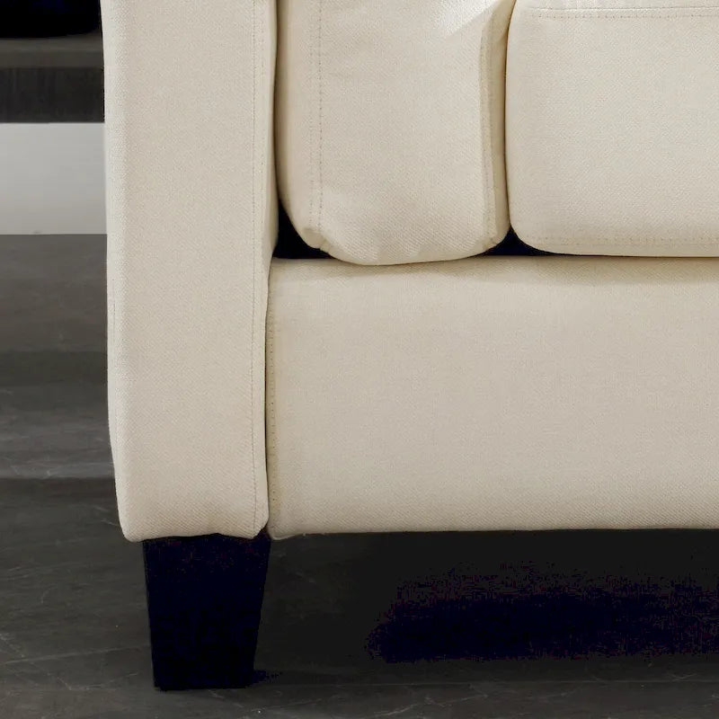 Morden Fort Modern Double Arm Sofa,Deep Seat Couch,Pillowed Back Cushions,Durable Upholstered Fabric