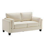Morden Fort Modern Double Arm Sofa,Deep Seat Couch,Pillowed Back Cushions,Durable Upholstered Fabric