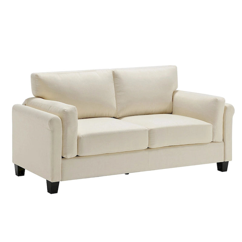 Morden Fort Modern Double Arm Sofa,Deep Seat Couch,Pillowed Back Cushions,Durable Upholstered Fabric