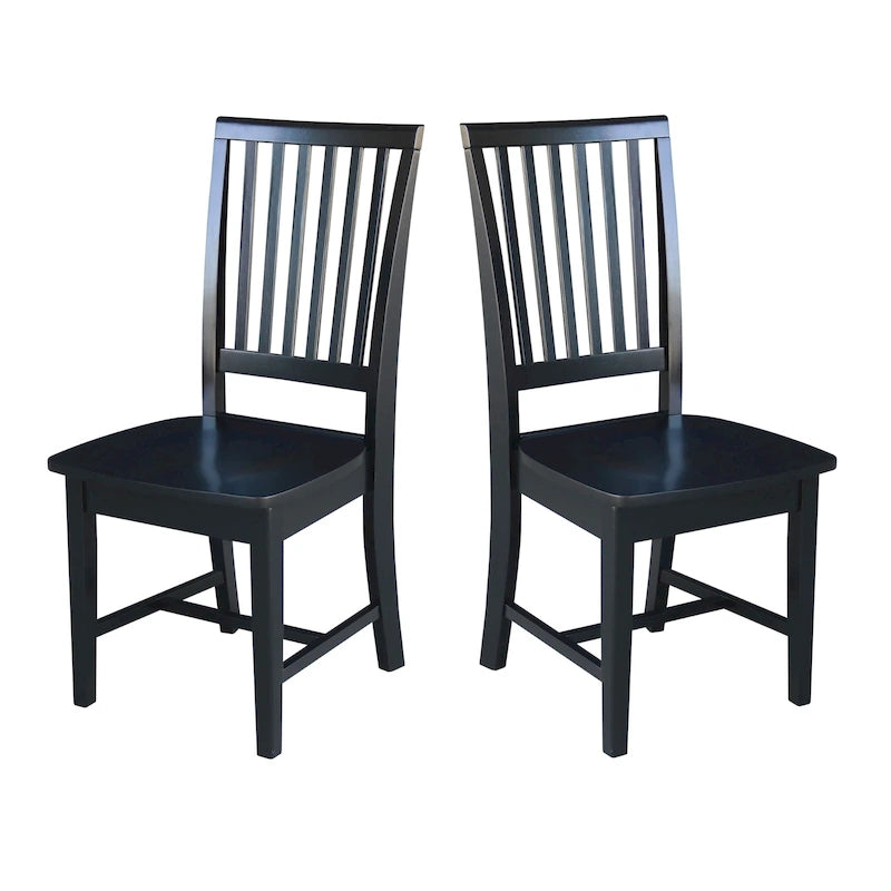 Solid Wood Mission Dining Side Chairs, Set of 2