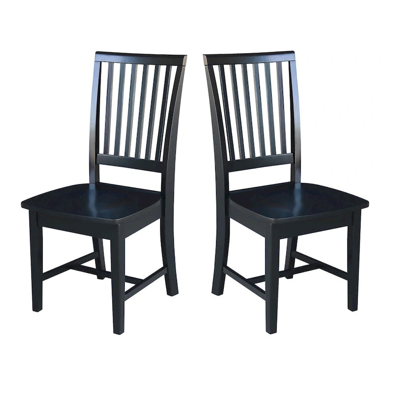 Solid Wood Mission Dining Side Chairs, Set of 2